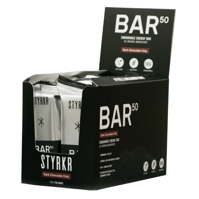 Styrkr - Energy Bar - Bar50 - Dark Chocolate Chip - Box of 12