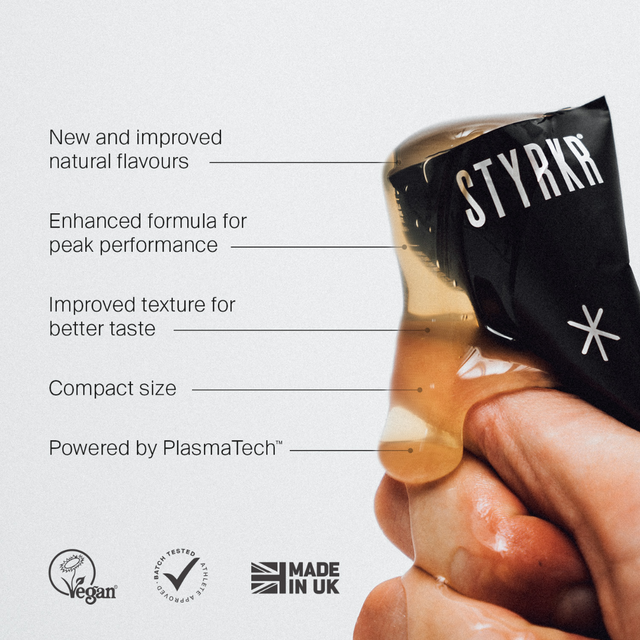 Styrkr - Energy Gels - Gel30 Dual-Carb (with caffeine) - Info