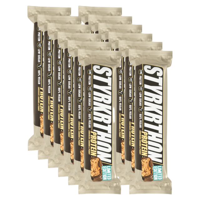 Styrkr - Protein Bar - Styrkrthon - Chocolate Caramel & Peanut - Box of 12