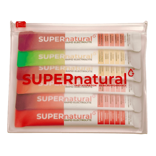 SUPERnatural+ Rapid Electrolytes Mixed Pack - 6 Pack of electrolyte sachets - Aid Station
