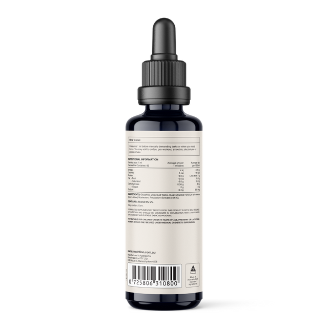 Switch Nutrition - Double Strength Liquid Mushroom Extract - Lion's Mane (Back)
