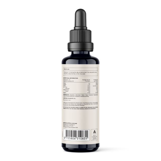 Switch Nutrition - Double Strength Liquid Mushroom Extract - Reishi (back)