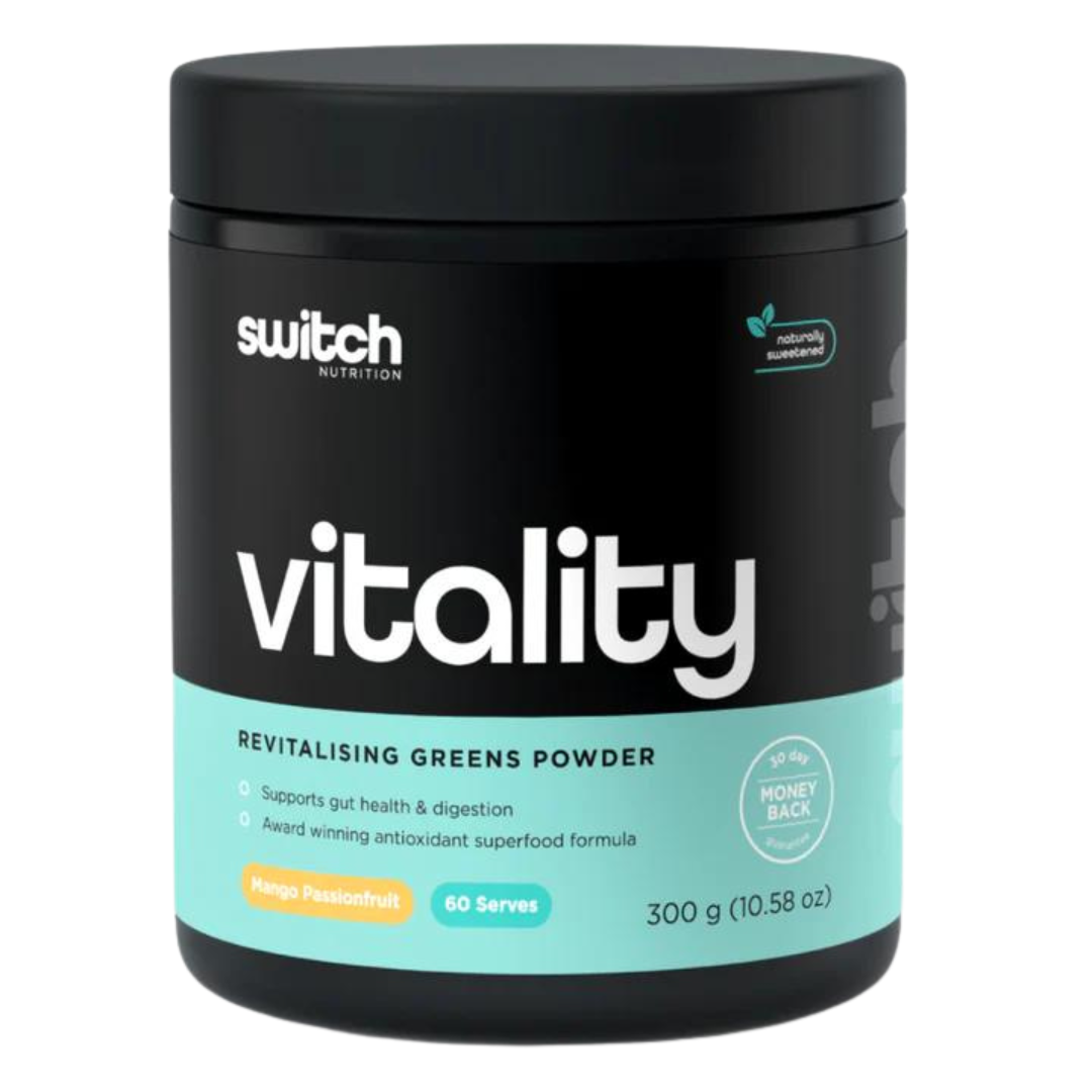 Switch Nutrition - Vitality Super Greens Powder - Mango Passionfruit (300g)