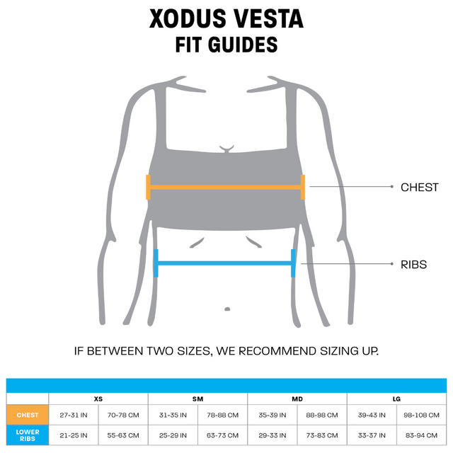 Ultimate Direction - Xodus Vesta - Onyx (Size Guide)