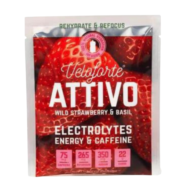 SALE | Veloforte - Attivo (Wild Strawberry & Basil) - Electrolyte Powder (BB 30.04.25)