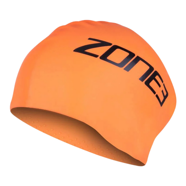 Zone3 - Long Hair Swim Cap - Orange - Aid Station