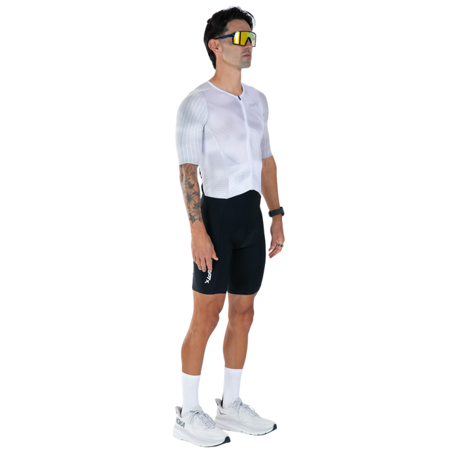 Zoot Mens Ultra Tri P1X Racesuit in Chrome, front angle view