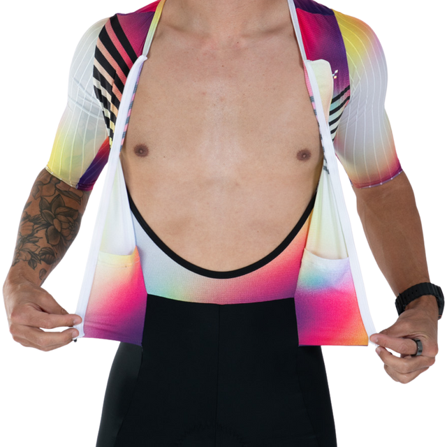 Zoot Men's Ultra Tri P1X Racesuit in Eclipse colourway - close-up of fuel pockets