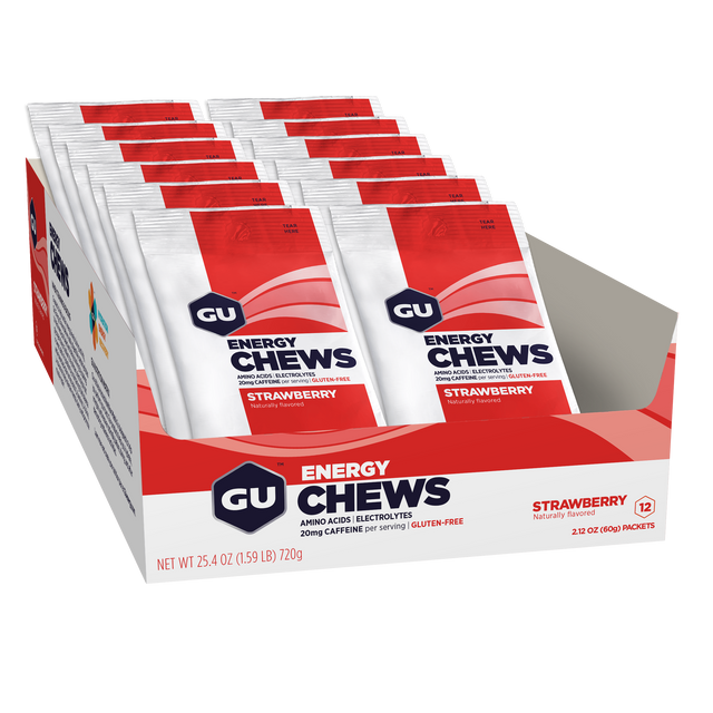 GU Energy - Energy Chews - Strawberry (with caffeine)