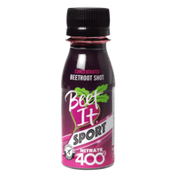 Beet It Sport delivers 400mg of nitrate per shot.