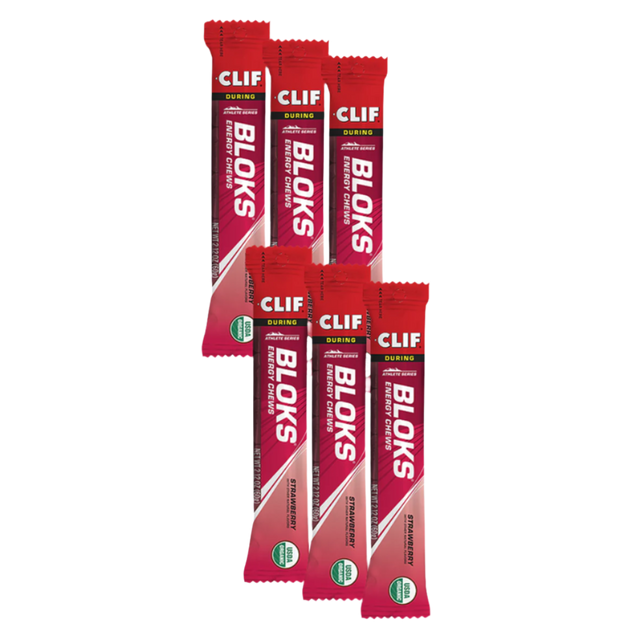 Clif Bloks - Energy Chews - Strawberry - 6 Pack