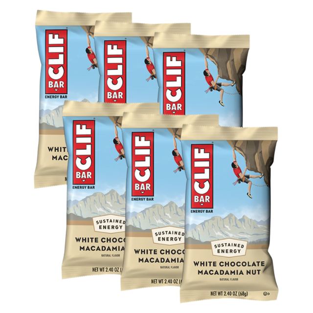 Clif Bar - Energy Bars - White Chocolate Macadamia Nut - 6 Pack