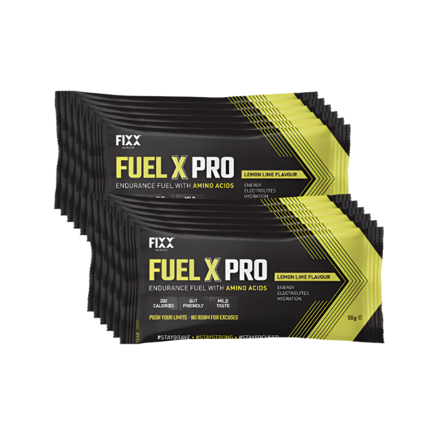 Fixx Nutrition - Fuel X Pro Endurance Fuel - Sachets - Lemon Lime (55g) Box of 12