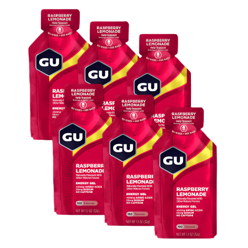 GU Energy - Energy Gels - Raspberry Lemonade - 6 Pack