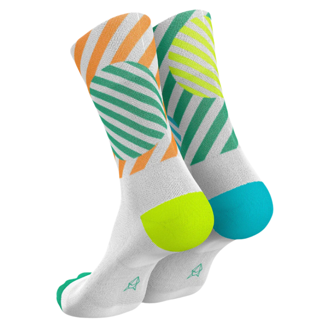 Incylence - Running Globes Long Sock - Orange Green - 2