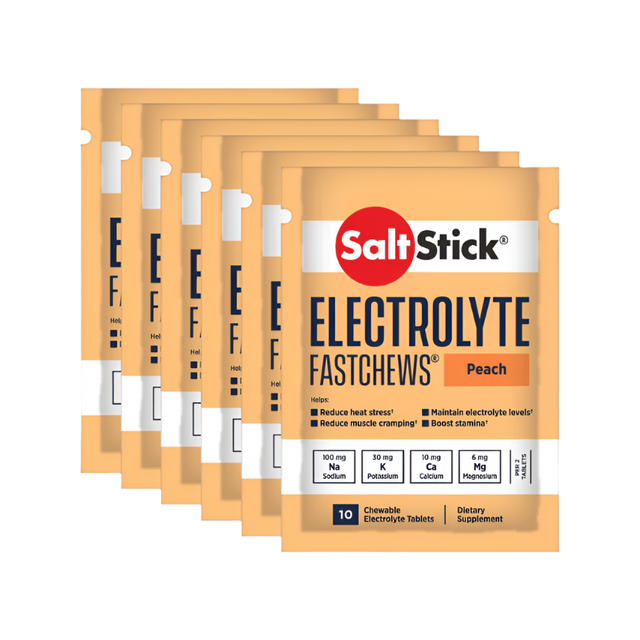 SaltStick - Electrolyte FastChews Sachet - Peach - 6 Pack