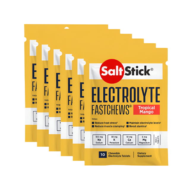 SaltStick - Electrolyte FastChews Sachet - Tropical Mango - 6 pack