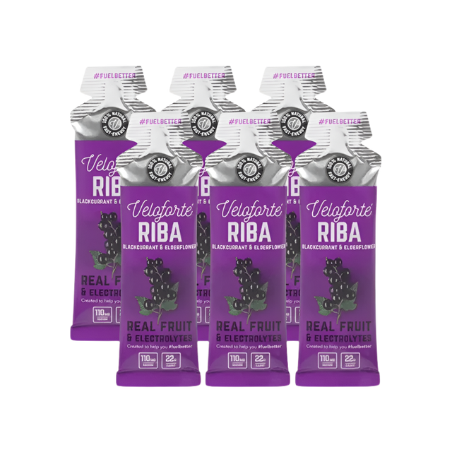 Veloforte - Energy Gels - Riba (Blackcurrant & Elderflower) - 6 Pack